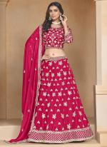 Organza Pink Wedding Wear Embroidery Work Lehenga Choli